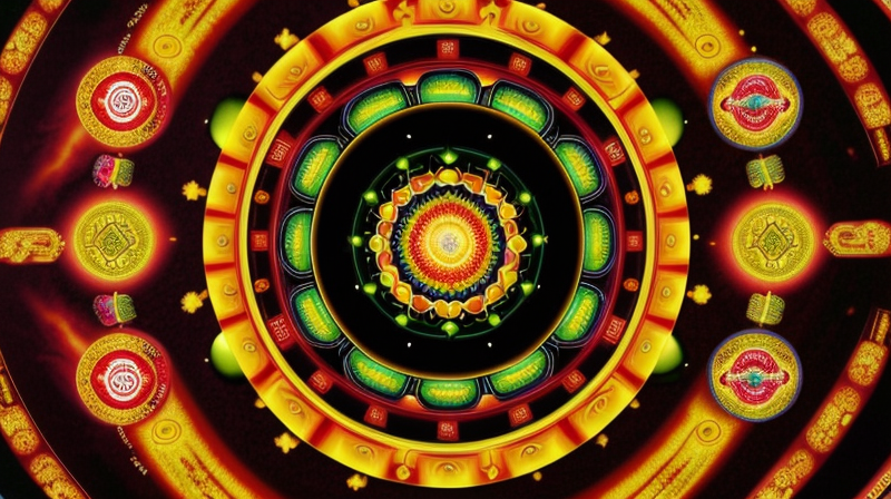 Mystical chinese zodiac energy mandala