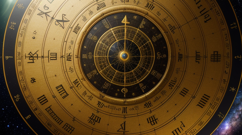 detailed astrological birth chart with planets and houses