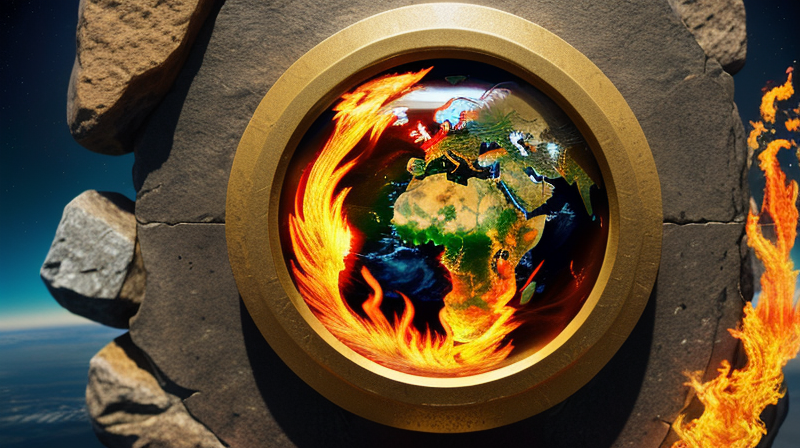 Four zodiac elements symbols fire earth air water